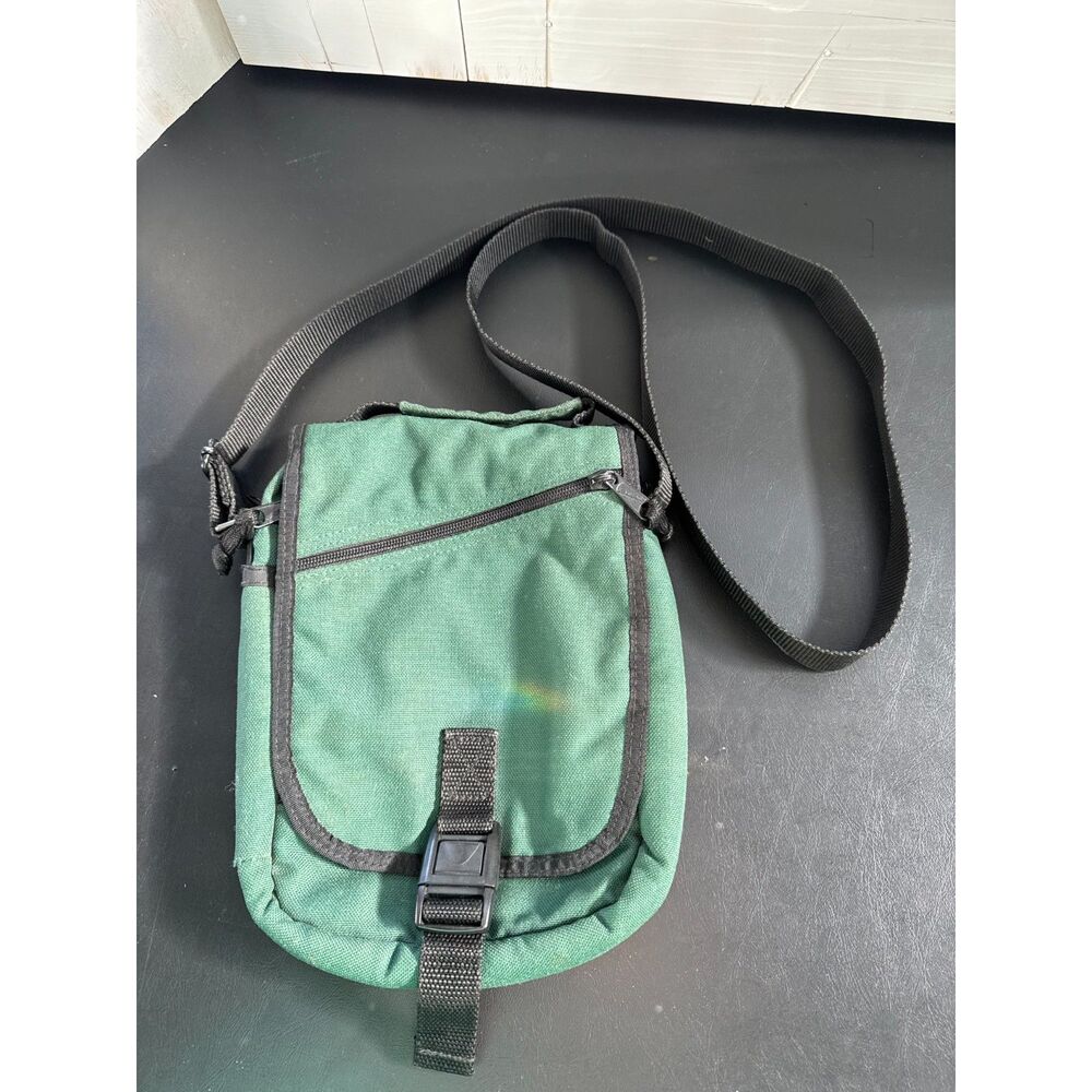 Green Eddie Bauer Jasper Crossbody Bag w/ Zipper Compartment & Adjustable Strap